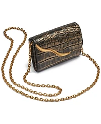 Donna Karan New York Women's Malverne Metallic Croco String Wallet