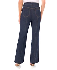 CeCe Women's Front Seam High-Waist Flare Jeans