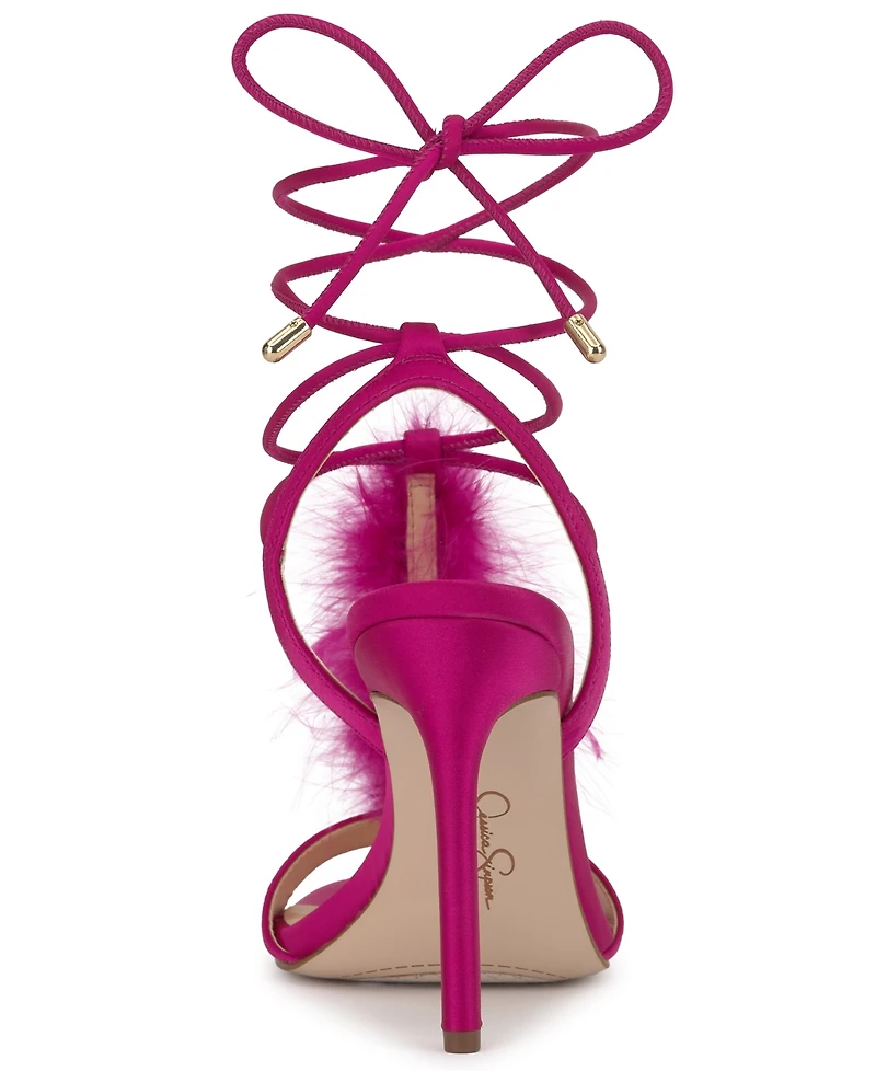 Jessica Simpson Women's Jenzin Feather Wrap Dress Sandals