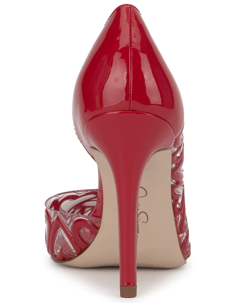 Jessica Simpson Women's Palvin Vinyl Heart Pumps