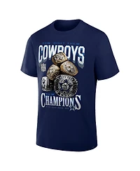 Dallas Cowboys Men's Merchandise Navy Rings T-Shirt