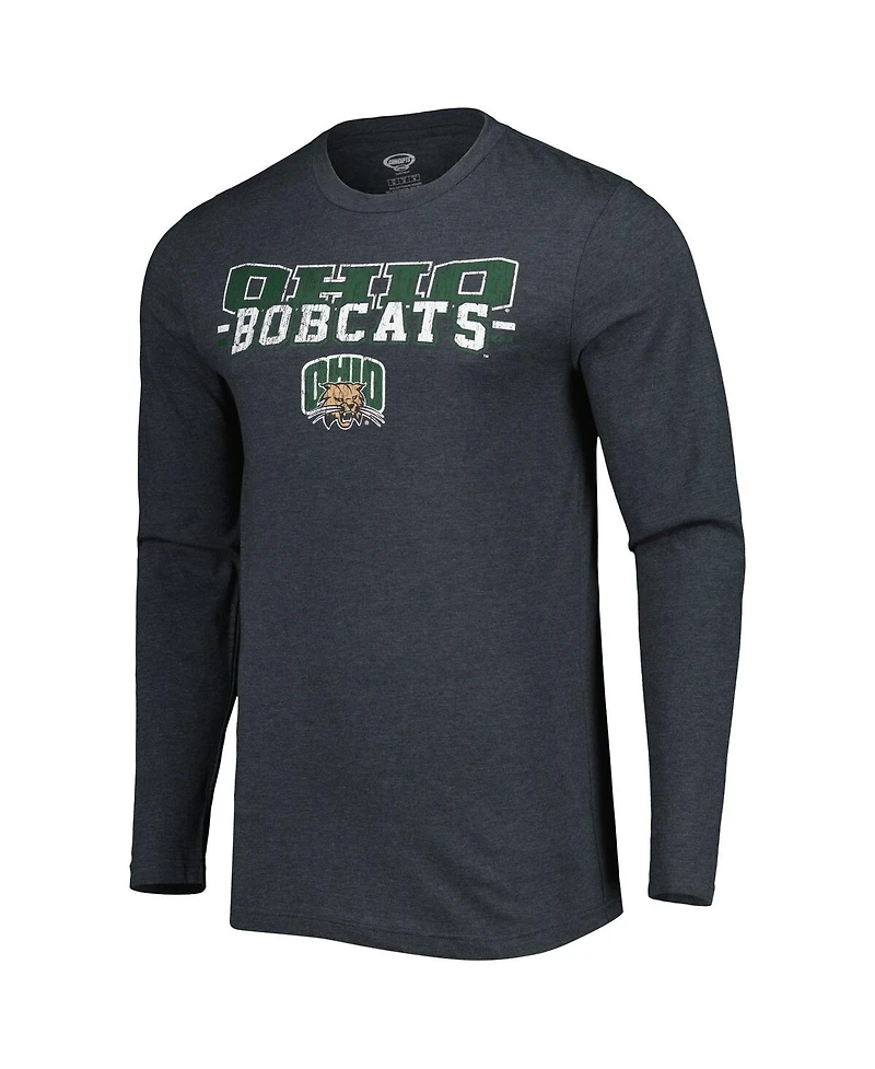 Concepts Sport Men's Green/Charcoal Ohio Bobcats Meter Long Sleeve Top and Pants Sleep Set