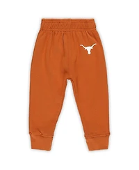 Wes & Willy Baby Boys and Girls 2-Piece Texas Longhorns Color Block Pullover Hoodie Sweatpants Set