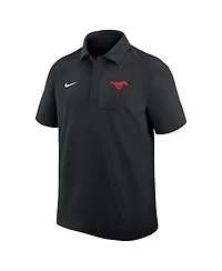 Nike Men's Black Smu Mustangs 2025 Sideline Dri-fit Polo Shirt