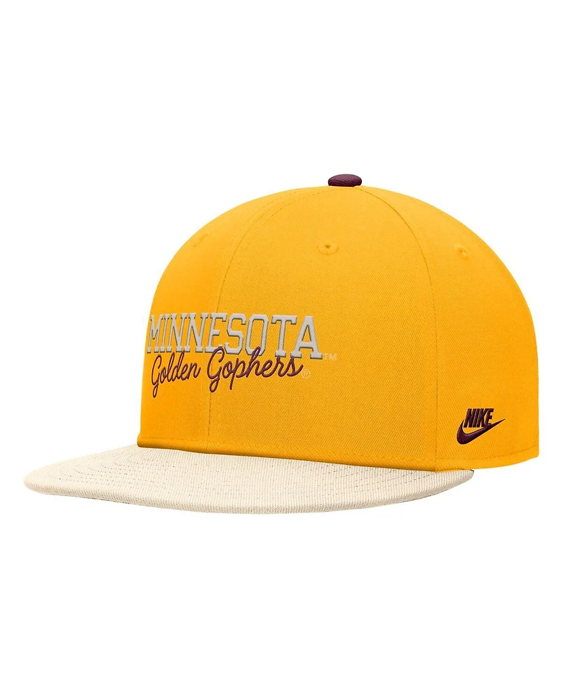 Nike Men's Gold Minnesota Golden Gophers Vintage Script Pro Dri-fit Snapback Hat