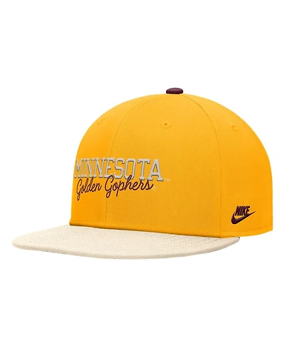 Nike Men's Gold Minnesota Golden Gophers Vintage Script Pro Dri-fit Snapback Hat