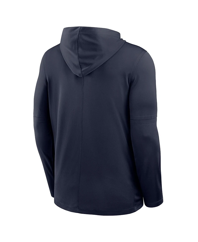 Nike Men's Navy Georgetown Hoyas Sideline Dri-fit Lightweight Hooded Sweatshirt