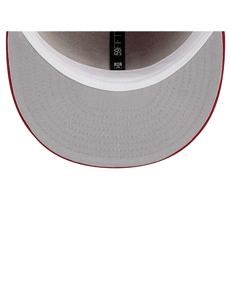 New Era Men's Crimson Indiana Hoosiers 59FIFTY Fitted Hat