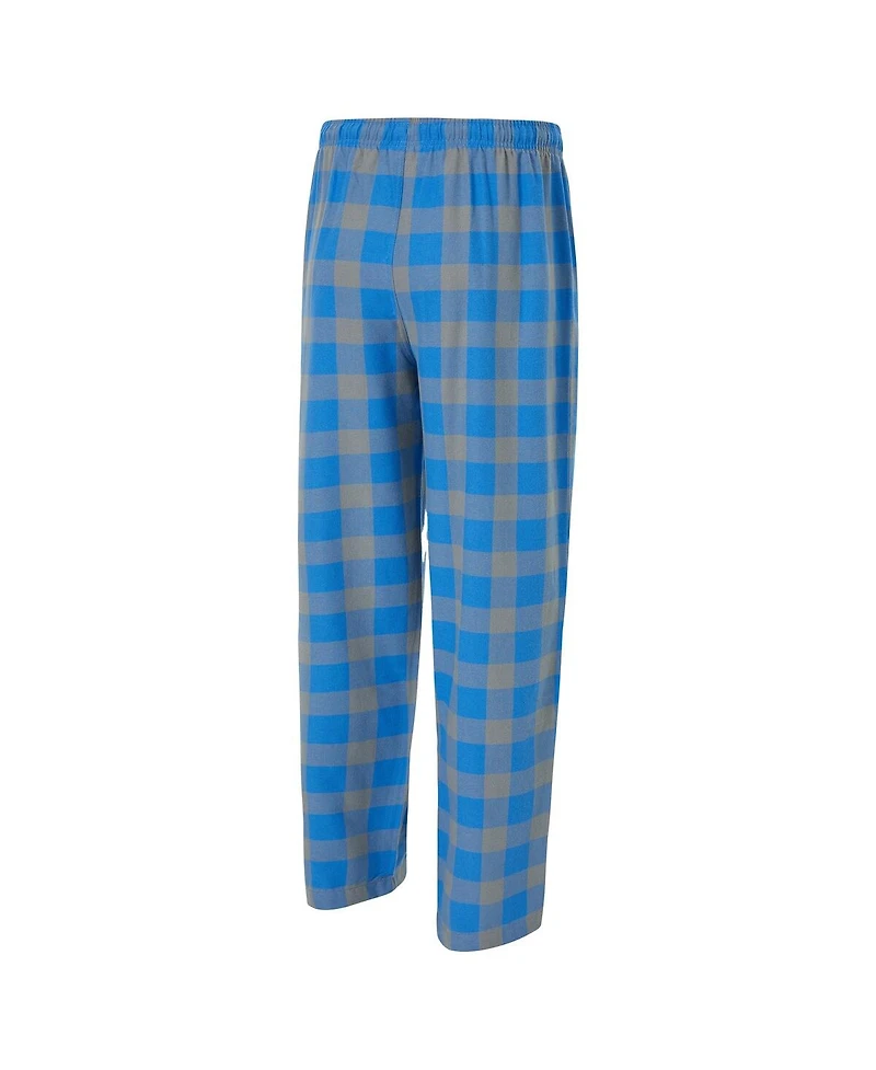 Concepts Sport Men's 2-Piece Blue/Silver Detroit Lions Avondale T-Shirt and Flannel Pants Set
