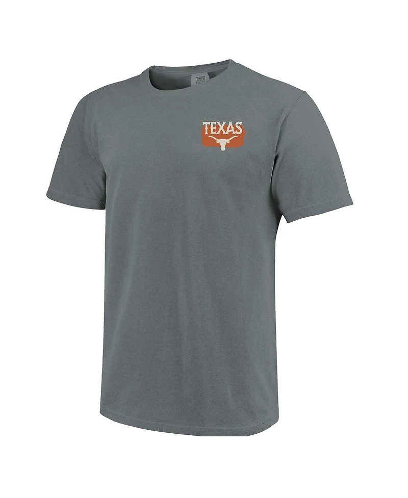 Image One Men's and Women's Gray Texas Longhorns Hyper Local House Mascot Built T-Shirt
