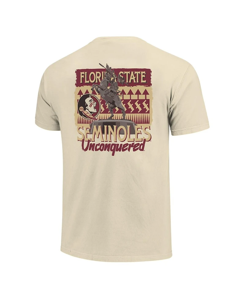 Image One Men's and Women's Natural Florida State Seminoles Hyper Local Statue T-Shirt
