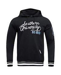 Pro Standard Men's Black Southern University Jaguars Vintage Varsity Pullover Hoodie