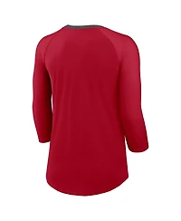 Nike Women's Red Tampa Bay Buccaneers Raglan 3/4 Sleeve T-Shirt