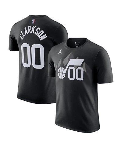 Jordan Men's Clarkson Black Utah Jazz Statement Edition Name Number T-Shirt