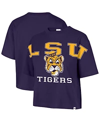 '47 Brand Women's Purple Lsu Tigers Outreach City Relaxed Cropped T-Shirt