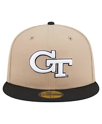 New Era Men's Khaki Georgia Tech Yellow Jackets Two-Tone 59FIFTY Fitted Hat