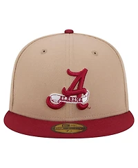 New Era Men's Khaki Alabama Crimson Tide Two-Tone 59FIFTY Fitted Hat