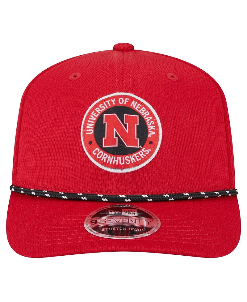 New Era Men's Scarlet Nebraska Huskers Coolera 9SEVENTY Rope Stretch-Snap Hat