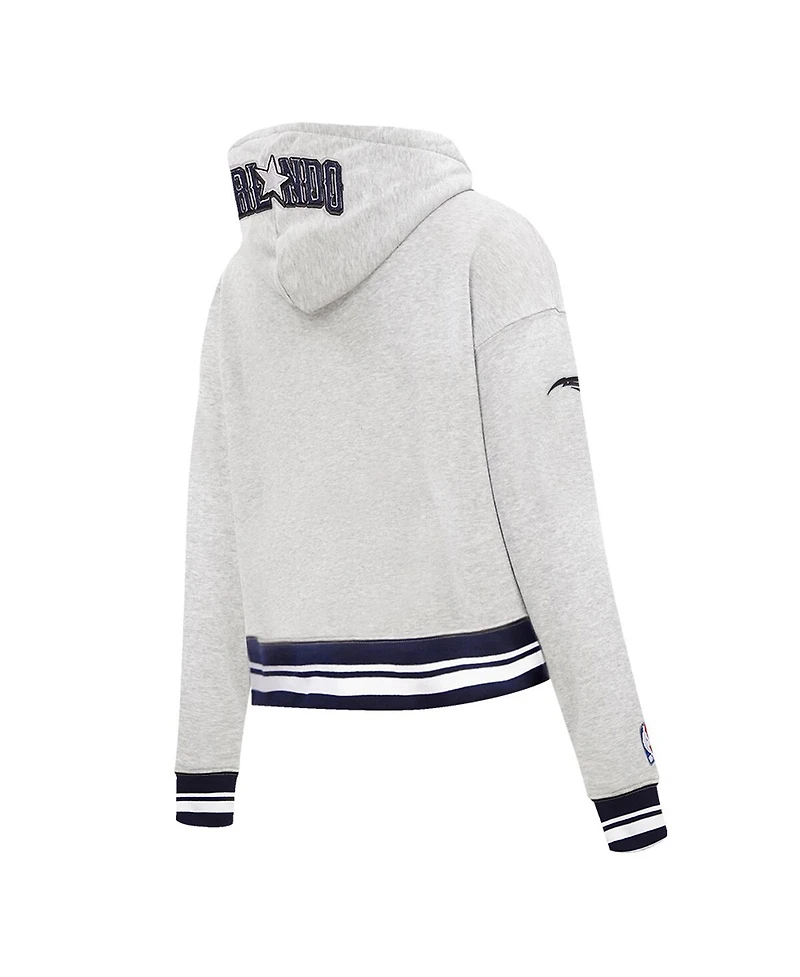 Pro Standard Women's Gray Orlando Magic 2024/25 City Edition Cropped Pullover Hoodie