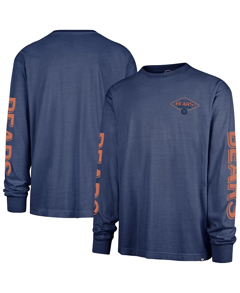 '47 Brand Men's Navy Chicago Bears Cairn Ravine Foundation Long Sleeve T-Shirt