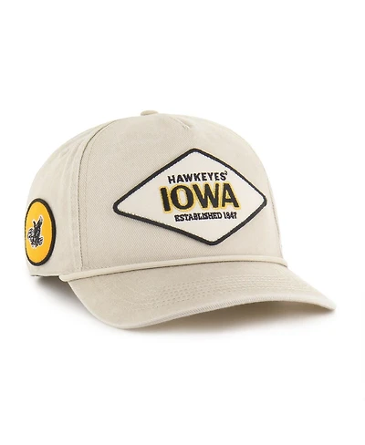 '47 Brand Men's and Women's Cream Iowa Hawkeyes Outdoorsmen Cairn Hitch Adjustable Hat