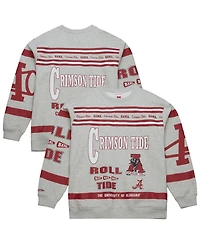 Mitchell & Ness Men's Gray Alabama Crimson Tide All Over Print Sweatshirt