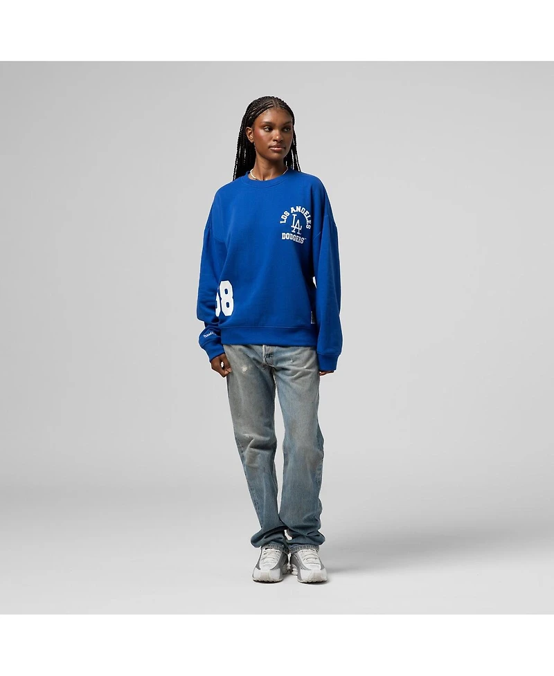 Mitchell & Ness Women's Royal Los Angeles Dodgers Cooperstown Collection Crewneck Sweatshirt