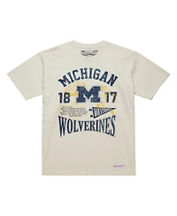 Mitchell & Ness Men's Cream Michigan Wolverines Heritage Scholar T-Shirt