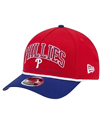 New Era Men's Red/Royal Philadelphia Phillies Arch 9FORTY A-Frame M-Crown Adjustable Hat