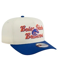 New Era Men's Cream/Royal Boise State Broncos Vintage Chainstitch 9FIFTY A-Frame Snapback Hat