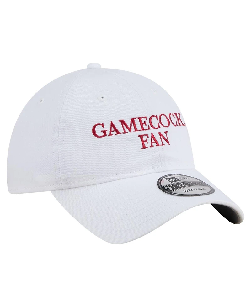 New Era Men's White South Carolina Gamecocks Fan 9TWENTY Adjustable Hat