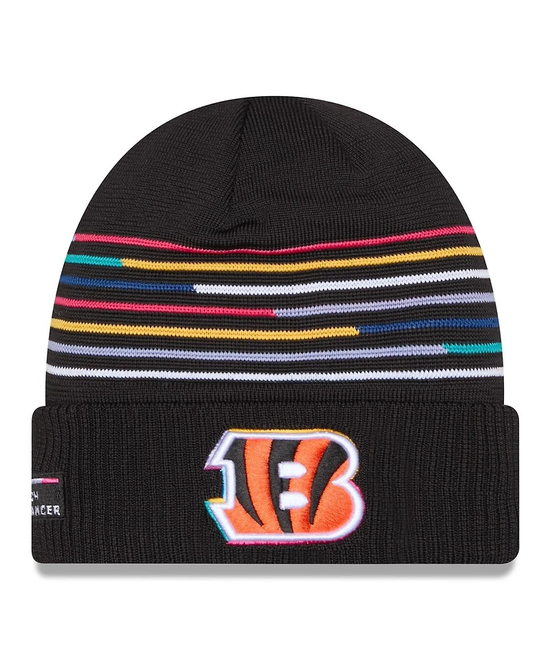 New Era Men's Black Cincinnati Bengals 2025 Nfl Crucial Catch Cuffed Knit Hat