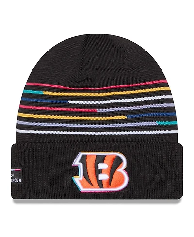 New Era Men's Black Cincinnati Bengals 2025 Nfl Crucial Catch Cuffed Knit Hat