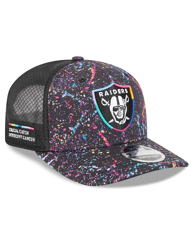 New Era Men's Black Las Vegas Raiders 2025 Nfl Crucial Catch 9SEVENTY Adjustable Hat