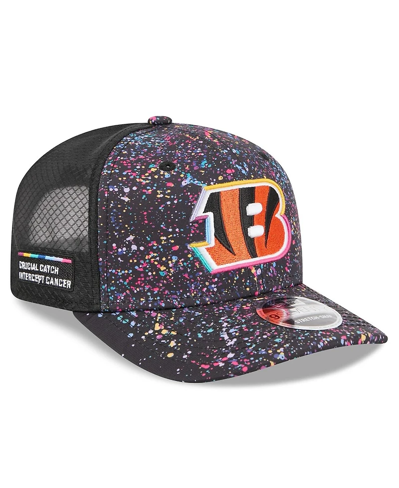 New Era Men's Black Cincinnati Bengals 2025 Nfl Crucial Catch 9SEVENTY Adjustable Hat