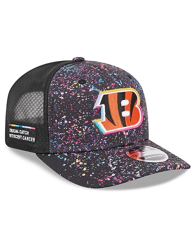 New Era Men's Black Cincinnati Bengals 2025 Nfl Crucial Catch 9SEVENTY Adjustable Hat