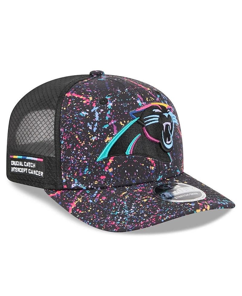 New Era Men's Black Carolina Panthers 2025 Nfl Crucial Catch 9SEVENTY Adjustable Hat