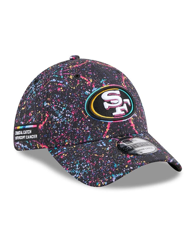 New Era Men's Black San Francisco 49ers 2025 Nfl Crucial Catch 39THIRTY Flex Hat