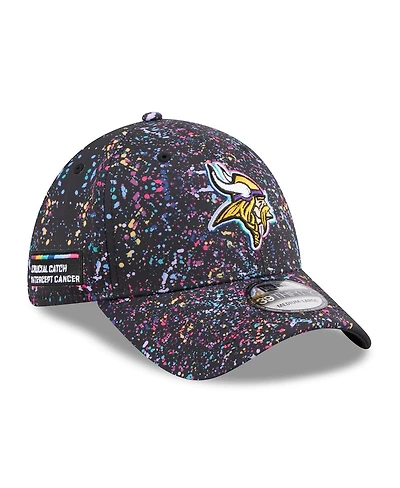New Era Men's Black Minnesota Vikings 2025 Nfl Crucial Catch 39THIRTY Flex Hat