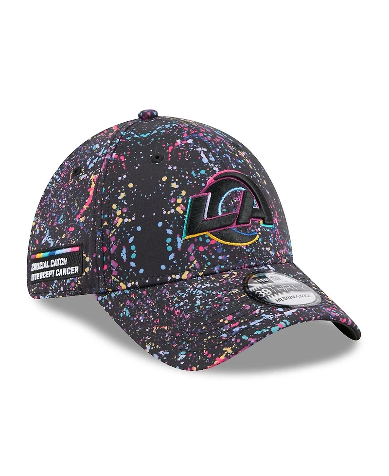 New Era Men's Black Los Angeles Rams 2025 Nfl Crucial Catch 39THIRTY Flex Hat