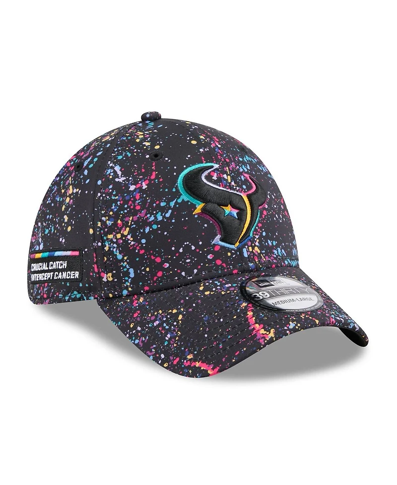 New Era Men's Black Houston Texans 2025 Nfl Crucial Catch 39THIRTY Flex Hat