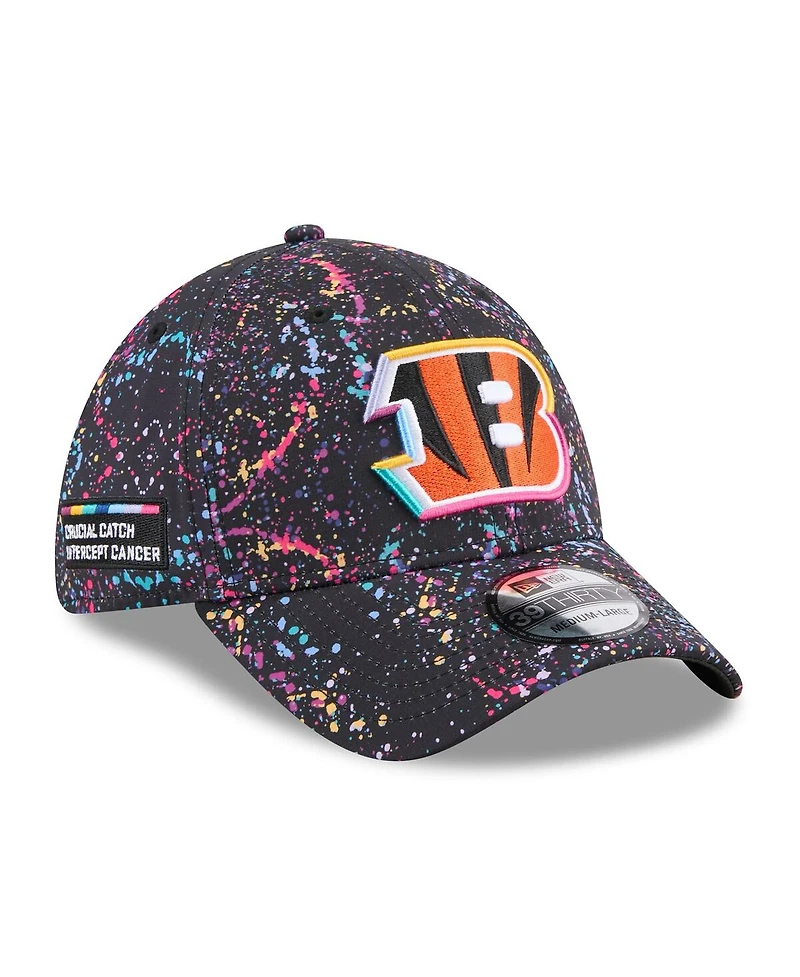 New Era Men's Black Cincinnati Bengals 2025 Nfl Crucial Catch 39THIRTY Flex Hat