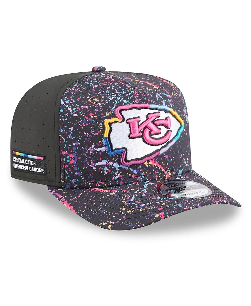 New Era Men's Black Kansas City Chiefs 2025 Nfl Crucial Catch A-Frame 9FIFTY Snapback Hat