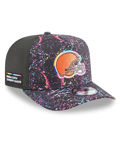 New Era Men's Black Cleveland Browns 2025 Nfl Crucial Catch A-Frame 9FIFTY Snapback Hat