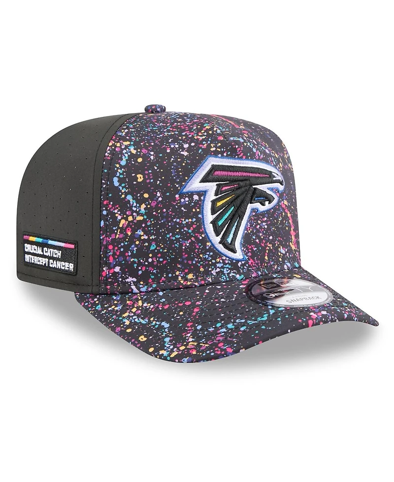 New Era Men's Black Atlanta Falcons 2025 Nfl Crucial Catch A-Frame 9FIFTY Snapback Hat