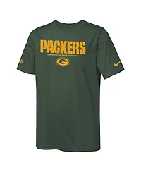 Nike Big Boys and Girls Green Bay Packers Sideline Team Issue T-Shirt