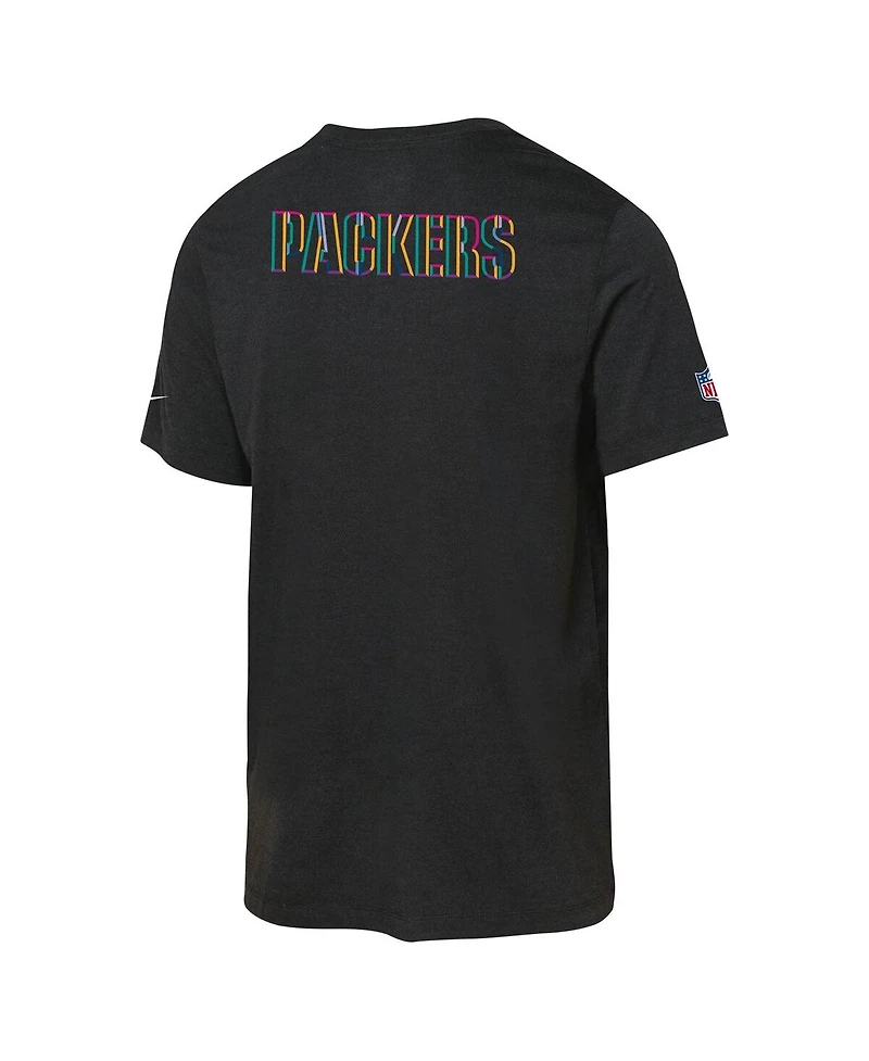 Nike Big Boys and Girls Black Green Bay Packers 2025 Nfl Crucial Catch Tri-Blend Dri-fit T-Shirt