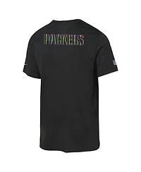 Nike Big Boys and Girls Black Green Bay Packers 2025 Nfl Crucial Catch Tri-Blend Dri-fit T-Shirt