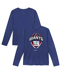 Nike Toddler Blue New York Giants Primetime Legend Icon Long Sleeve Performance T-Shirt