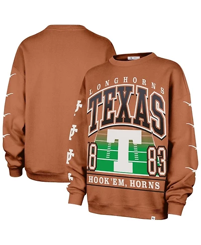 '47 Brand Women's Texas Orange Longhorns Go Big Oversized Pullover Sweatshirt